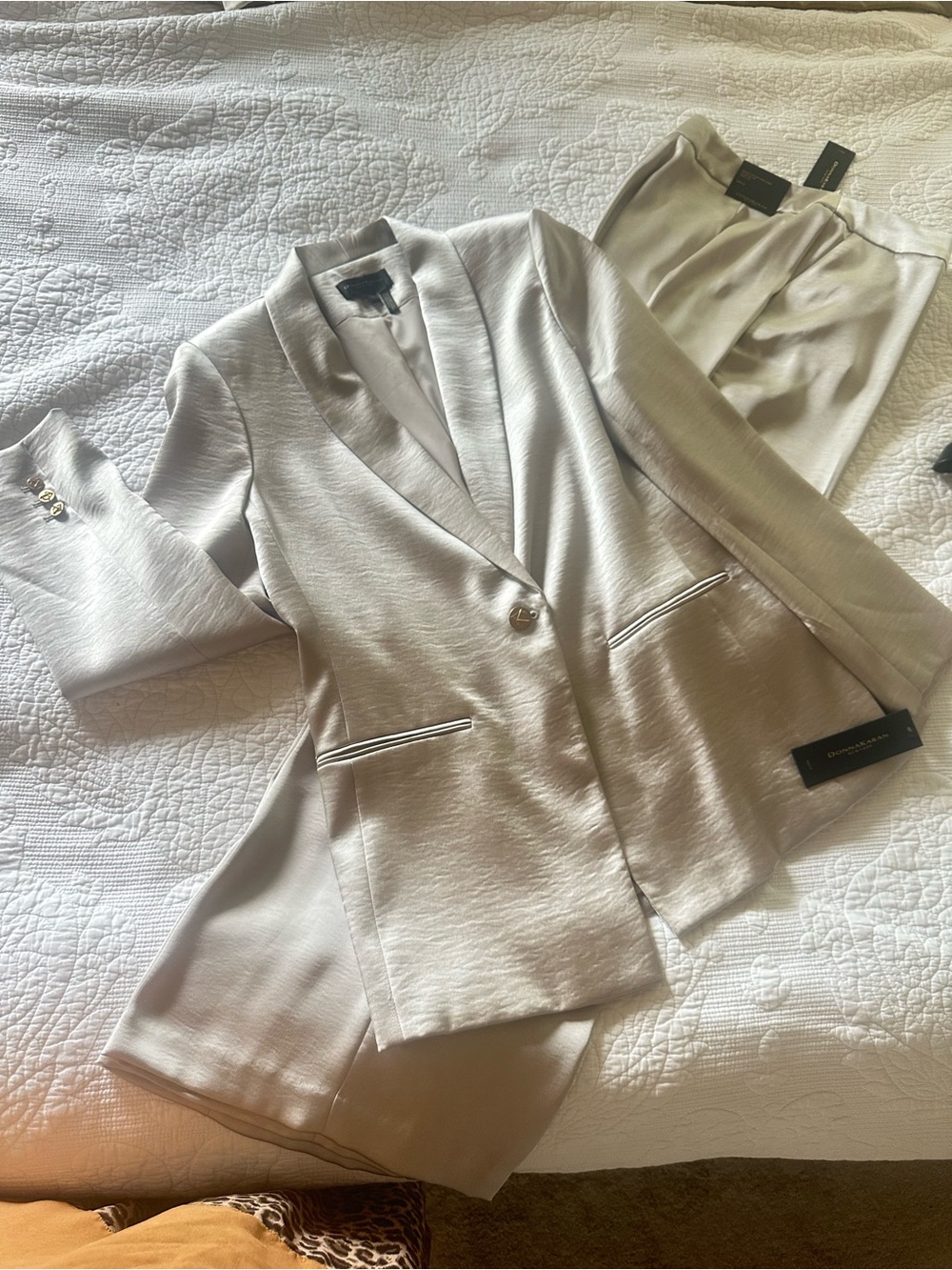 Women's Light Ivory or Champaign Single-Button Blazer Jacket - Tailored Elegance